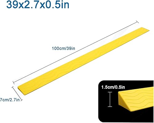 Miniatura 10 de MINUSE Rampa antideslizante para silla de ruedas, rampa de umbral portátil para interiores o exteriores, baño, puertas, entrada de supermercados,