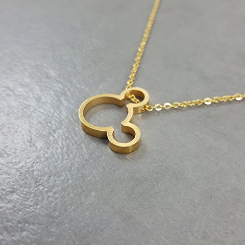Mickey Mouse GOLD Plated Necklace Disneyland Character Toon Toy2
