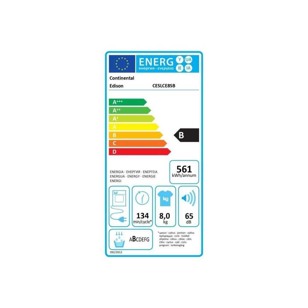 Seche-linge a condensation CONTINENTAL EDISON CESLCE8SB- 8 kg - L59,5 cm - silver - Classe B