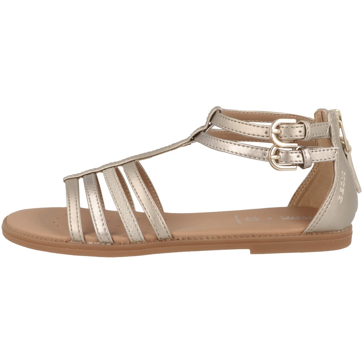 Geox J Sandal Karly Girl, Platinum, 6 UK