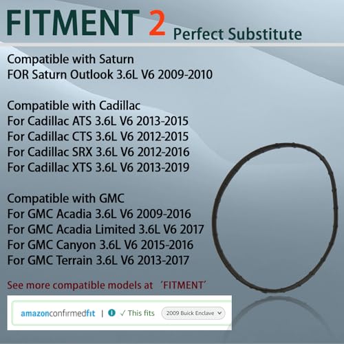 Image of MS972401 Lower Upper Intake Manifold Gasket Set for Cadillac ATS CTS,Buick Enclave Lacrosse,Chevy Colorado Equinox Impala Traverse, GMC Acadia Canyon Terrain, 3.6L V6 LLT LFX-Oval Port Only