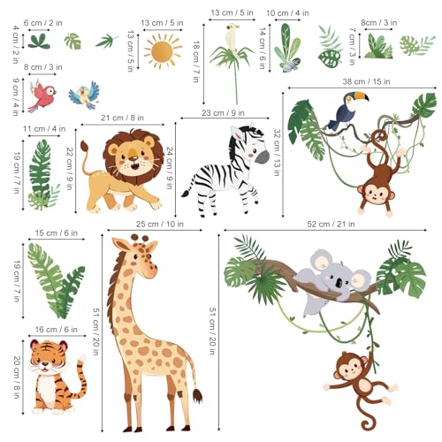 wondever Jungle Animals Tropical Leaves miniatura 4