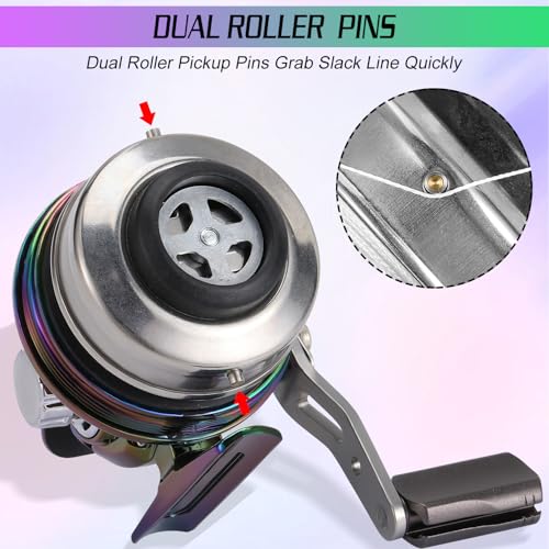 Sougayilang Carretel de pesca Spincast, proporção de engrenagem de alta velocidade 3.9: 1, design de