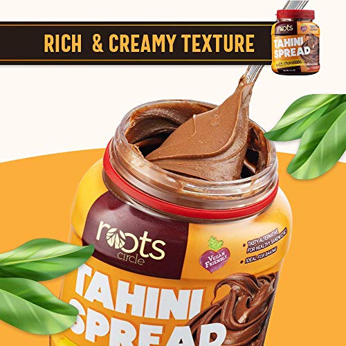 image for Roots Circle Chocolate Tahini Spread | Pack of 2 [14oz] Jars | Low Cal