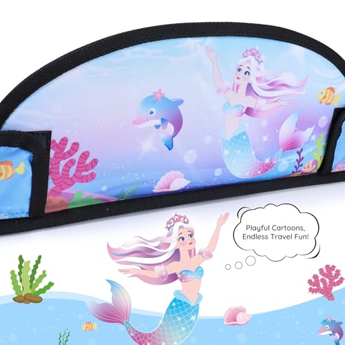 Image of Kids Travel Tray for Car Seat, Road Trip Essentials for Toddler, Carseat Lap Tray with Dry Erase Board & Storage Organizer for Activities, Bluish Violet
