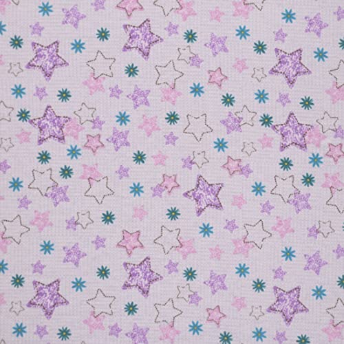 Premium Grey Star-Print Flannel Fabric by Mook Fabrics – Versatile Cotton Material for Quilting, Apparel, and Home Decor – Cut by the Yard