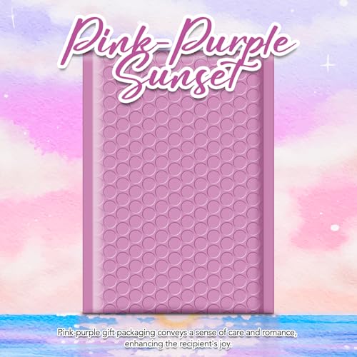 Image of Fuxury Bubble Mailers 4x8 inch Padded Envelopes 200 Pack Pinkish Purple | Usable Size 4x7 inch Padded Mailers Small Bubble Envelopes Self Seal Shipping Bags for Mailing Jewelry Makeup Small Business #000