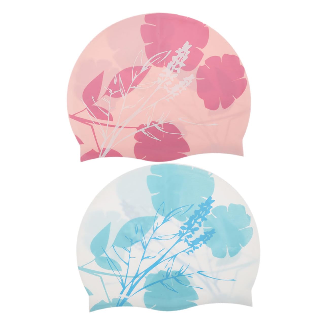 Mipcase Bonnet De Bain Imprimé Bonnet De Bain pour Cheveux Longs Chapeau De Natation Adulte en Tissu Grand Casquettes pour Femmes Gel De Silice
