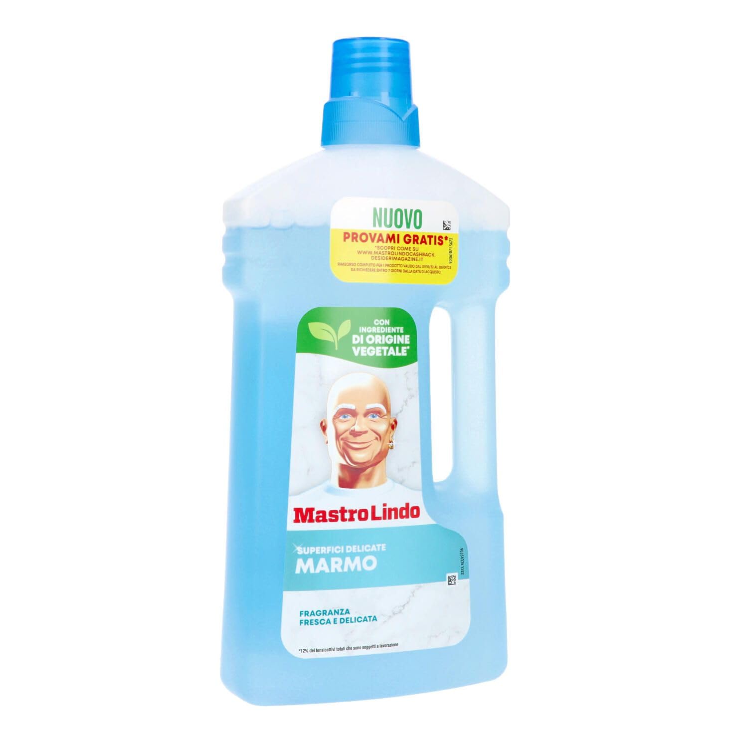 Mastro Lindo Liquido Pavimenti Marmo - Limpiador líquido para suelos (12 unidades, ideal para superficies delicadas de mármol, 930 ml, incluye llavero Beni Culinari gratuito)
