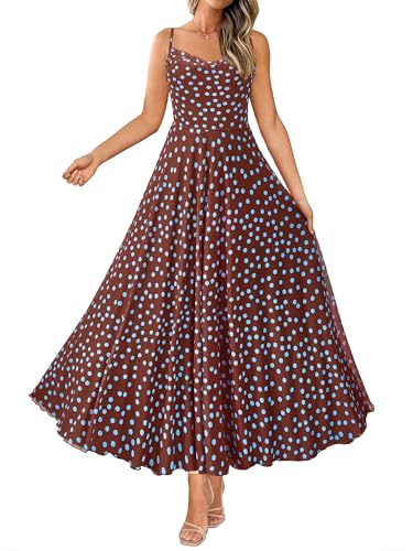 Image of BTFBM Women Summer Maxi Dresses Elegant Wedding Guest Dress | Cowl Neck,Spaghetti Strap,Mesh,Floral,A-Line,Flowy,Party,Cocktail,Homecoming,Graduation,Sundress,Prom,Beach Long Dresses