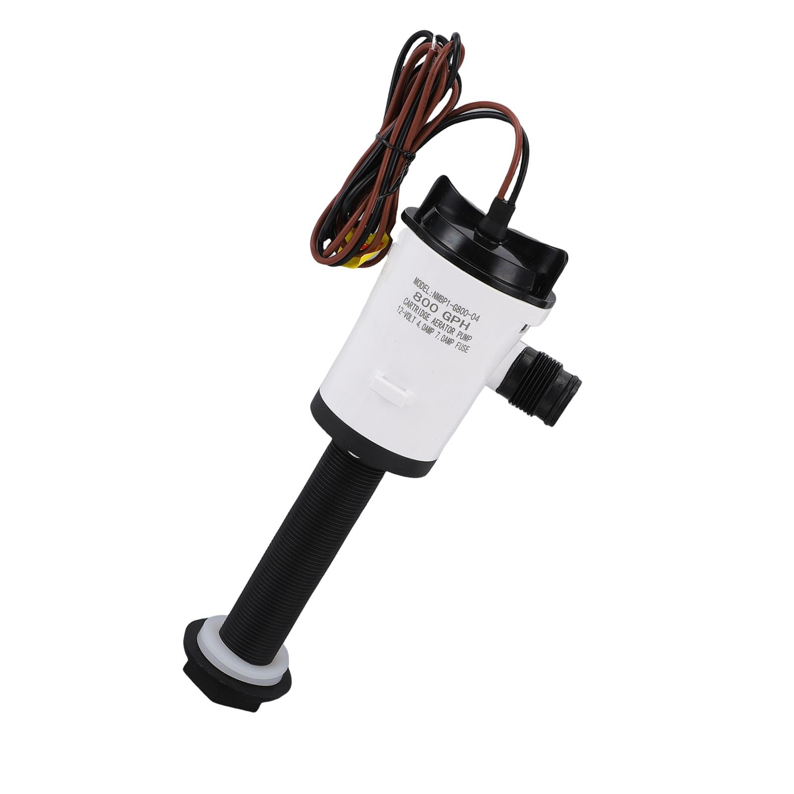 Cryfokt Aérateur Livewell Pompe Portable 800GPH 12V Fort Appât Réservoir Aérateur pour Bateau Marin Eau Douce Eau Salée 1 unité