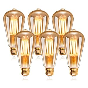 ExtraStar Edison Vintage gloeilamp E27, LED-lamp ST64 2200K warm wit 4W ideaal voor nostalgie en retro verlichting in…
