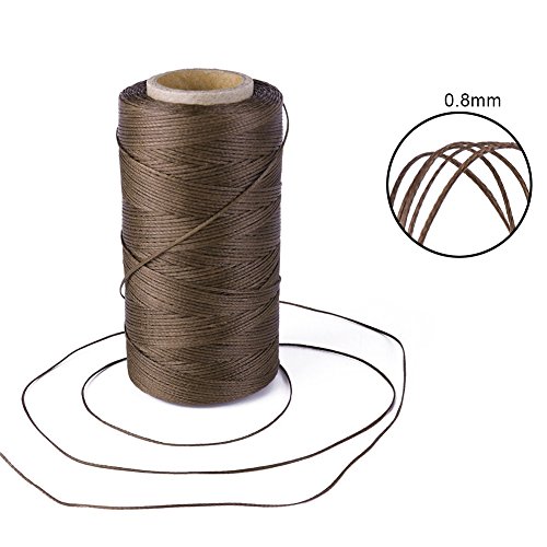 4 hilos encerados de cuero 0.8mm con 7 agujas curvas miniatura 5