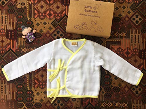 Image of Baby Relaxed Fit Double Muslin Cotton Full Sleeve Tops (Pack of 4) (LSBFST-0001 Assorted2 S3-6Months)