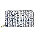 Produktbild JHGFG Mode Handtasche Reißverschluss Brieftasche Indigo Vektor Krawatte Farbstoff Nahtloses Muster Telefon Kupplung Geldbörse Abendkupplung Blockieren Leder Brieftasche Multi Card Organizer