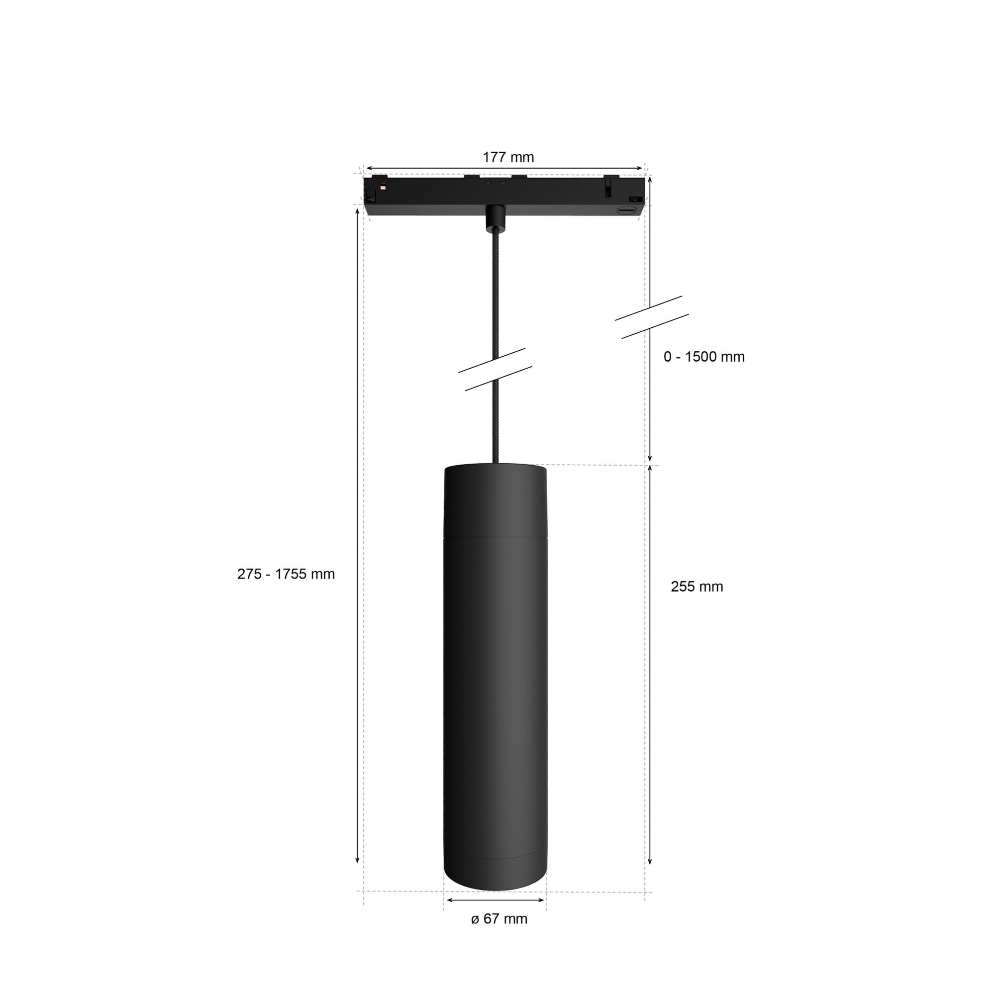 Philips Hue White and Color Ambiance, Perifo, Lampada a Sospensione Cilindrica Smart, 5.2 W, Nero