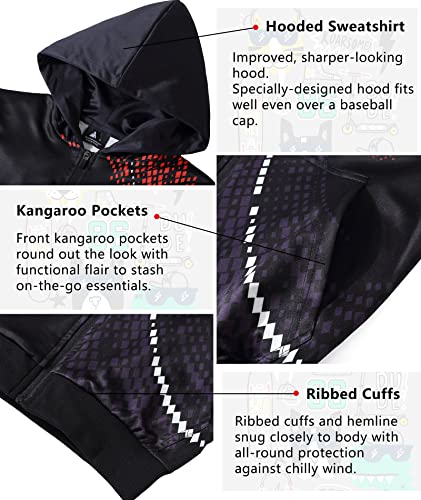 V VALANCH Kids Full Zip Hoodie Jackets Boys Pullover Coat Hooded Sweatshirts for Boys Girls 6-15 Years3