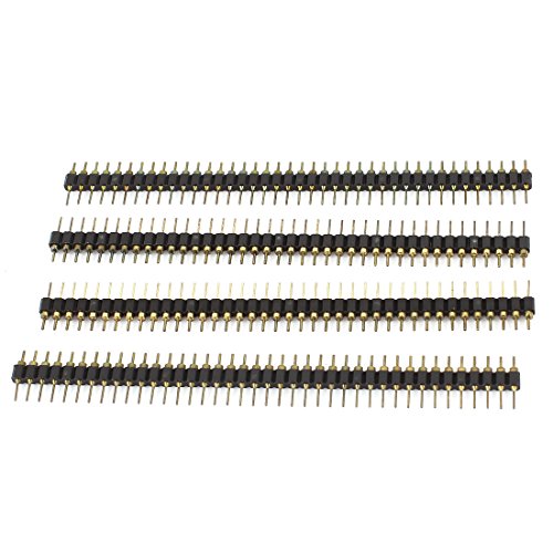 Aexit 4Pcs 40Pin Audio & Video Accessories 2.54mm Pitch Single Row Straight Male Connectors & Adapters Pin Header