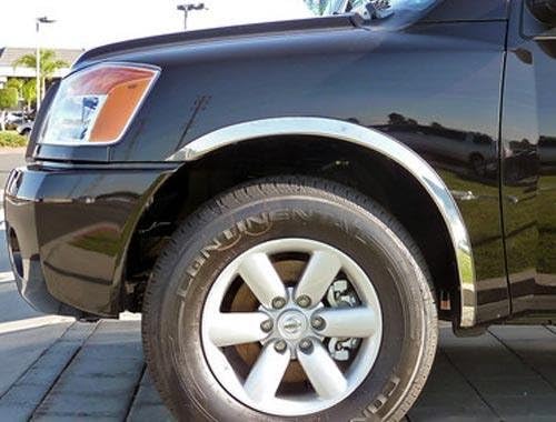 Miniatura 2 de Sizver - Moldura de guardabarros cromada 34 para Nissan Titan 2004-2010. No es compatible con modelos ToolBox y Mudflap