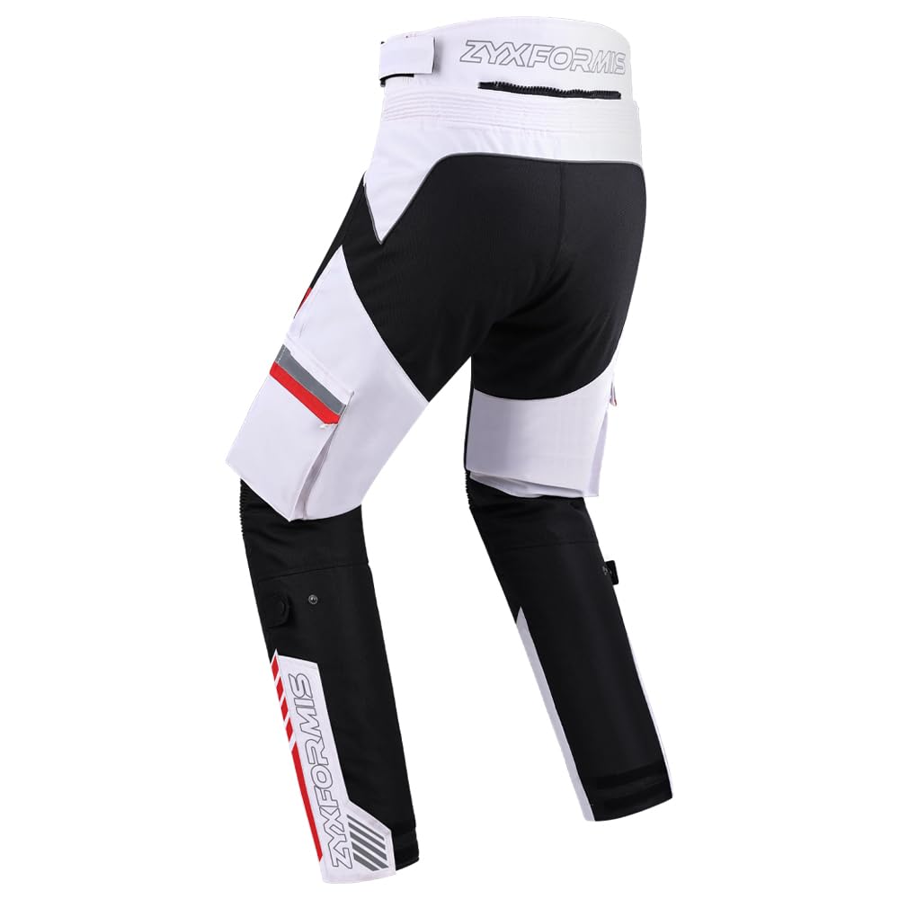 Pantalones Moto Hombre con Proteger Almohadillas, Impermeable a Prueba de Viento Motocicleta Pantalones protección con Forro Interior Desmontable