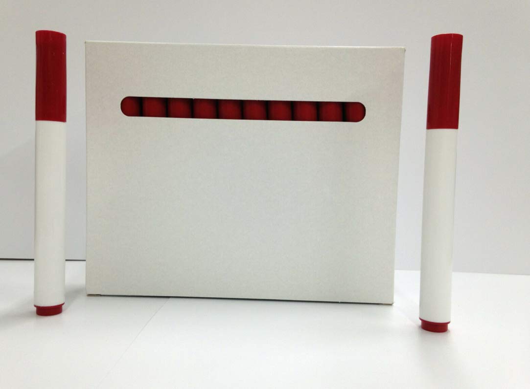24 Red Jumbo Bingo Markers in White Box Bullet Tip Not Dabber