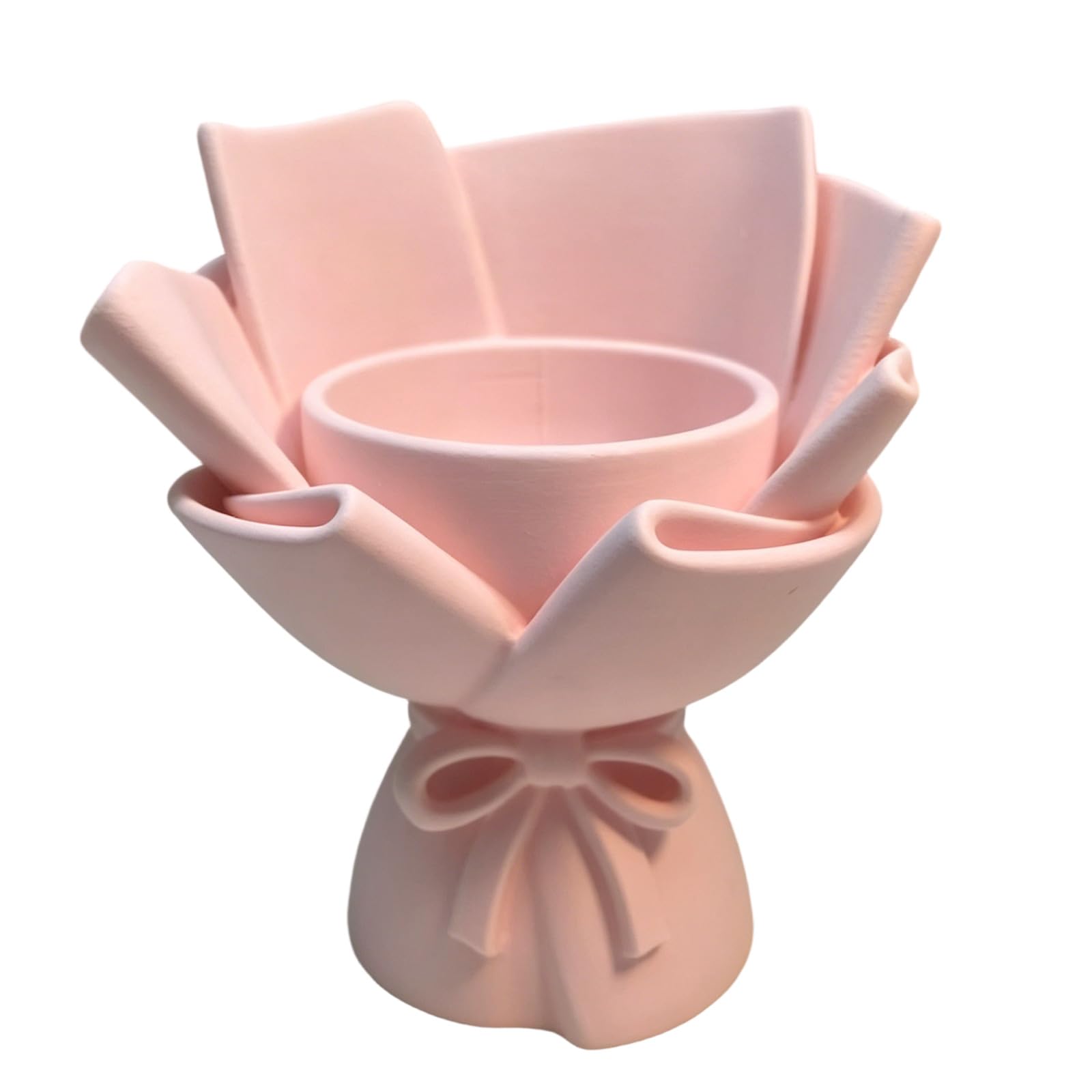 Romance Flower Bouquet Shaped Pencil Cup Holder with Wide Base Pots for Stable Desktop Storage and Decorations Published Arrangement Pen Owner