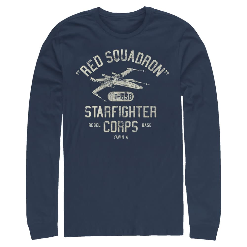STAR WARS Big & Tall Men's Starfighter Corps Tops Long Sleeve Tee Shirt