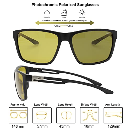 Image of INFI Fishing Polarized Sunglasses for Men Driving Running Golf Sports Glasses Square UV Protection Designer Style Unisex