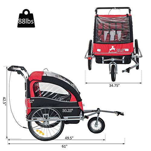 aosom 2 in 1 bike trailer