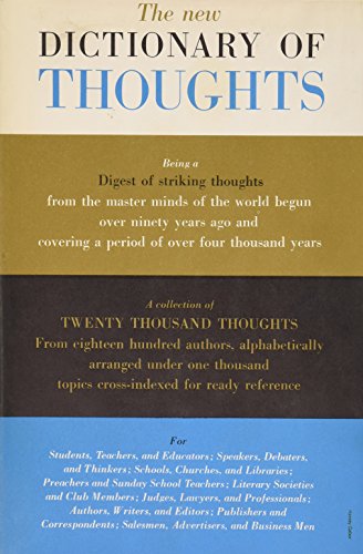 The New Dictionary of Thoughts: A Cyclopedia of... B000V9PPDM Book Cover