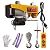 Electric Hoist 1320 lbs Electric Winch, Wire Remote Control Power System 110V Electric Lift, Household Small Crane withith Emergency Stop Switch for Factories Warehouse Garage Lifting and Hoisting