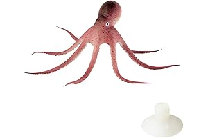 Lifelike Artificial Rubbery Moving Octopus with Suction Cup Aquarium Ornament