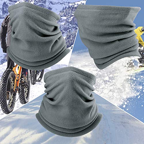 Axbxcx Neck Warmer Gaiter Balaclava - Windproof Ski Mask - Cold Weather Face Motorcycle Mask Thermal Scarf Winter For Running Snowboarding Fishing Hunting Off-Roading Black + Gray #TOP5