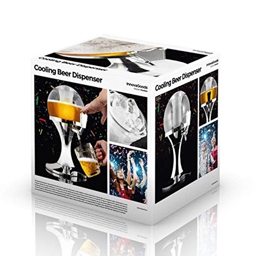 TSC - Distributeur Réfrigéré Girafe Bière Fontaine à Boissons avec Récupérateur de Glace Distributeur 3,5 litres