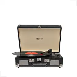 Vitrola Maleta Vintage Retrô Toca Discos De Vinil Antigo Portátil Bluetooth Bivolt Com Alto-Falantes Integrados