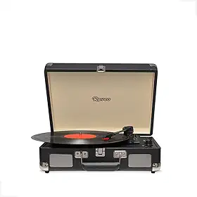 Vitrola Maleta Vintage Retrô Toca Discos De Vinil Antigo Portátil Bluetooth Bivolt Com Alto-Falantes Integrados