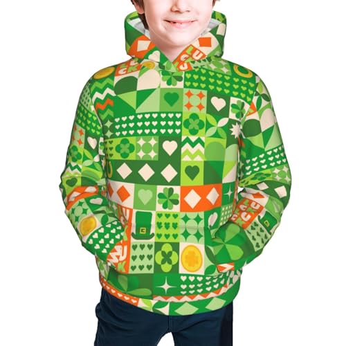 St Patrick's Day6 Kid Hoodies Boys Sweatshirts Girls Pullover with Pocket3