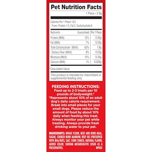 Image of Milk-Bone MaroSnacks Dog Treats, Beef, 15 Ounce (Pack of 6) with Real Bone Marrow and Calcium | 15-oz. boxes, Made with real bone marrow, Dog treats with 12% protein