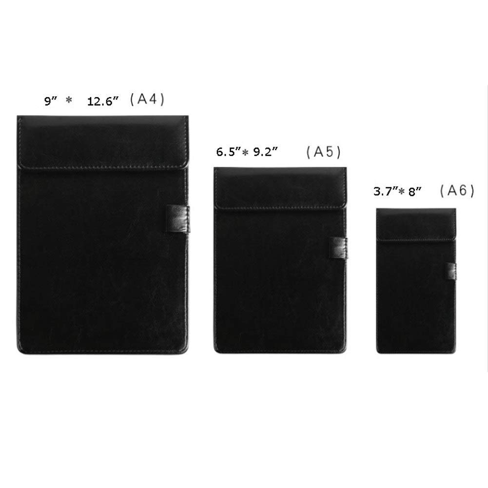 Zwischenablage für Bürobedarf 3 X Ordner Zwischenablage Ordner Konferenzordner for Legal Pad, Kunstleder Ordner Arbeit Schreiben Foldover Zwischenablage Haltbarer Clip mit niedrigem Profil