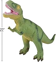 Vista 3 de Dinosaurio grande de plástico suave (Tiranosaurio Rex), Total 1, Marrón