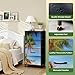 VETEB Dresser for Bedroom Idyllic Beach Tropical Palm Trees Montego Bay Jamaica Small Tall Clothes Dresser for Closet Organizers with 4 Chest of Drawers Fabric Storage Bins Dressers
