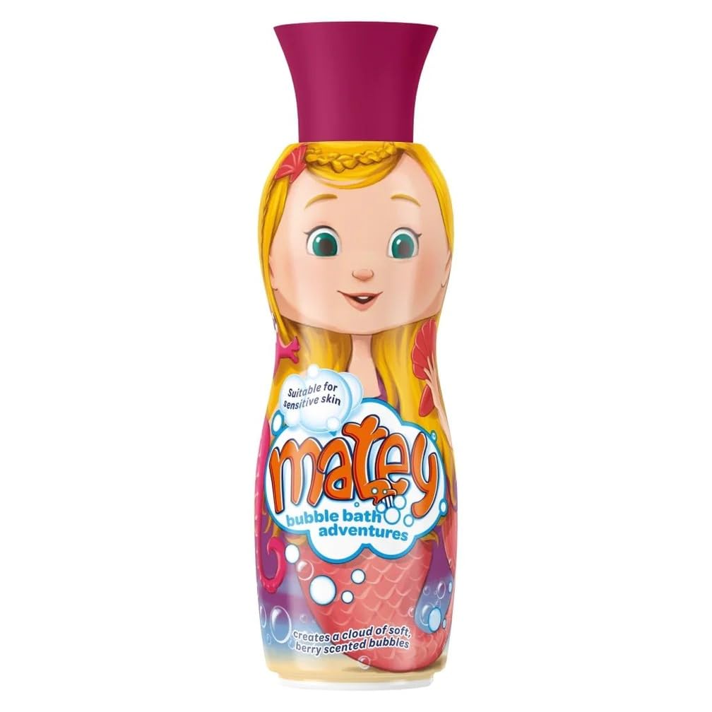 Matey Bubble Bath Molly | Kids Bubble Bath for Bath Time Fun | Long-Lasting Foamy Bubbles | Gentle Children’s Bath Wash
