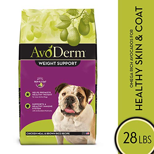 AvoDerm Natural Weight Management Dry Dog Food, Reduced Fat and Low Calorie, Brown