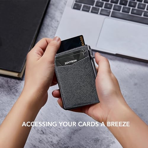 Zovyrion Slim Smart Minimalist Pop Up Wallet with ID Window RFID Blocking Credit Card Holder3