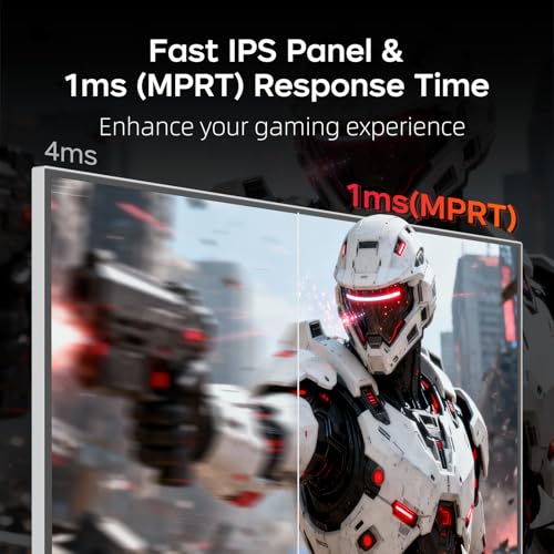 Image of KTC 24 Inch 240Hz Gaming Monitor, FHD 1080p PC Computer Monitor with Fast IPS Panel, 1ms Adaptive Sync, HDR400, 116% sRGB, HDMI /DP /USB2.0 Port, Tilt Adjustment, VESA, Eye Care, White, H24F7