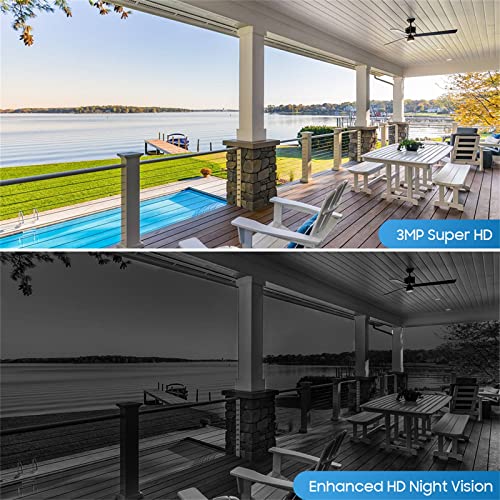 Inqmega 3Mp Light Bulb Camera, 2.4Ghz Wireless Home Security Camera, Motion Detection & Tracking Alarm, 2-Way Audio, Enhanced Night Vision, 360° View Ptz Large Lightbulb Camera Indoors/Outdoors #TOP6