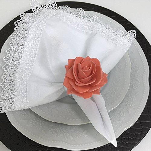 Porta Guardanapo Botão de Rosa EVA (Rosa Envelhecido) - 4 unidades