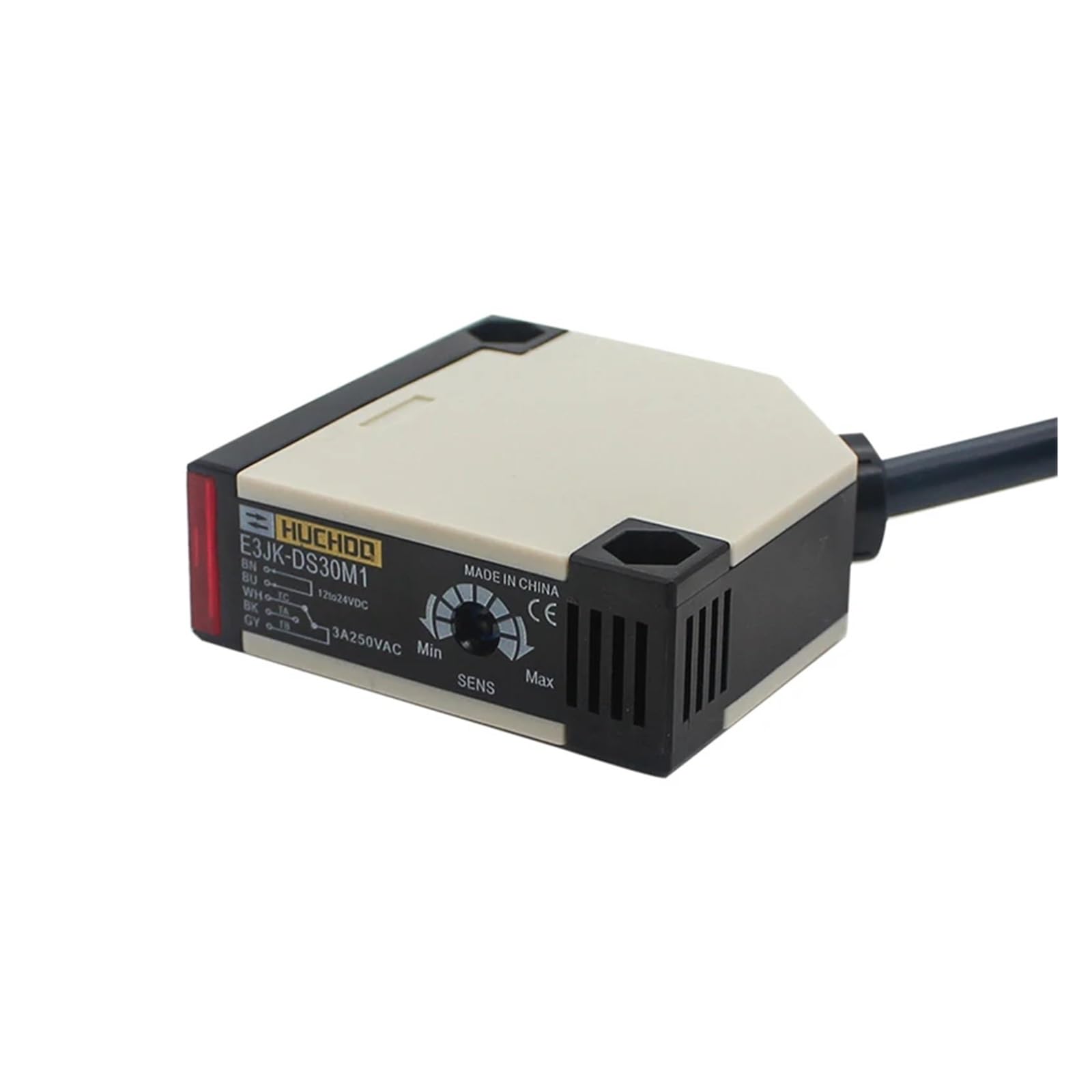LEOTNNDQ 30cm Sensing Distance E3JK-DS30M1 DC12-24V / AC90-250V Diffuse Reflection Photoelectric Switch Infrared Sensor(DC12-240V AC12-240)