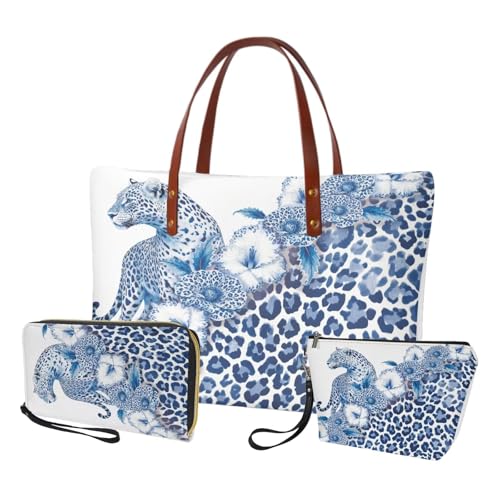 Image of Top Handle Purse for Women, Large Tote Handbag With PU Wallet Set, Gift for Mom