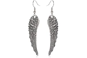 Vintage Guardian Angel Wing Dangle Earrings